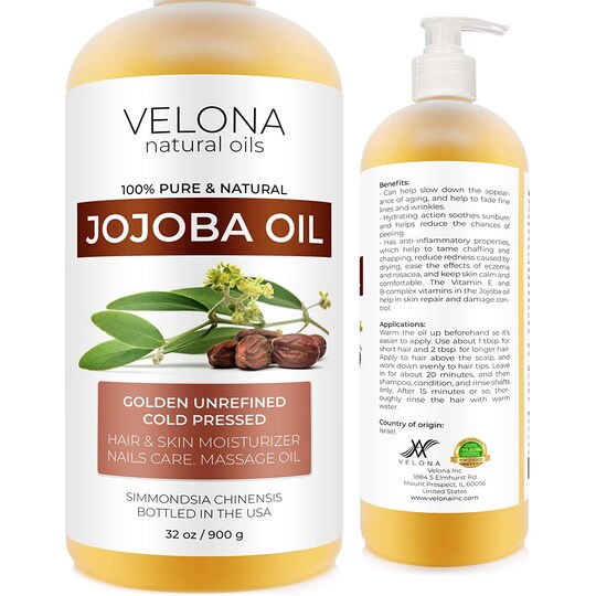 Jojoba Oil - 32 oz (With Pump) | 100% Pure and Natural | Golden, Unrefined, Cold Pressed, Hexane Free | Moisturizing Face, Hair, Body, Skin Care, Stretch Marks, Cuticles | Michaels Jojoba Oil - 32 oz (With Pump) | 100% Pure and Natural | Golden, Unrefined, Cold Pressed, Hexane Free | Moisturizing Face, Hair, Body, Skin Care, Stretch Marks, Cuticles | Michaels
